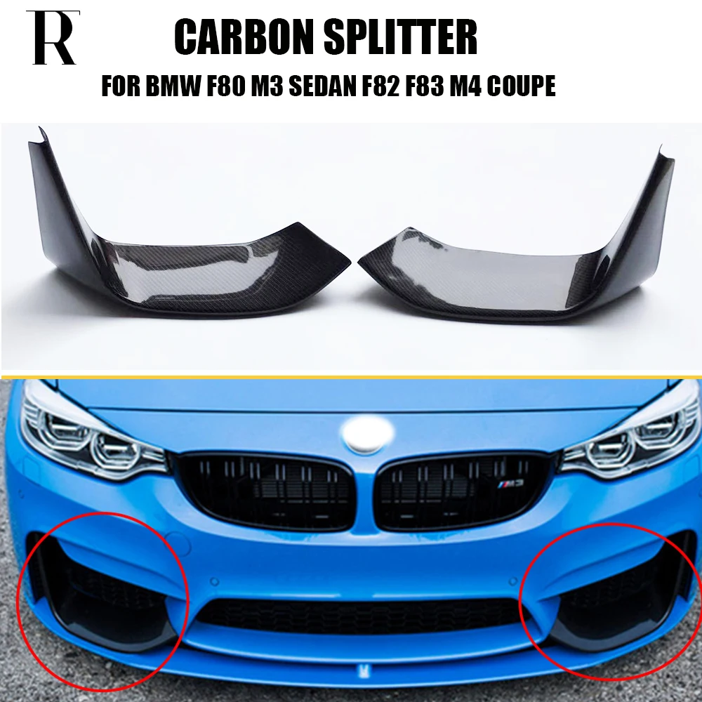 1 пара передних бамперов M3 M4 из углеродного волокна для BMW F80 Sedan F82 F83 Coupe 2012 2019|lip
