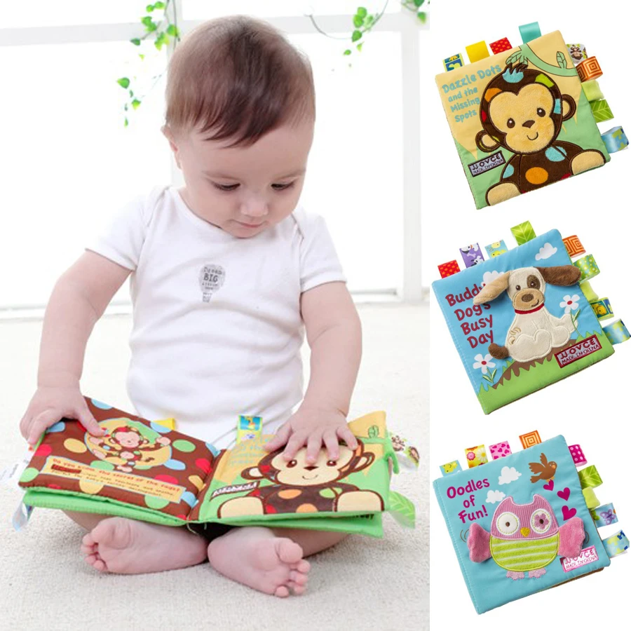 

Animal Style Monkey/Owl/Dog Newborn Baby Toys Learning Educational Kids Cloth Books Cute Infant Baby Fabric Book Ratteles DS19
