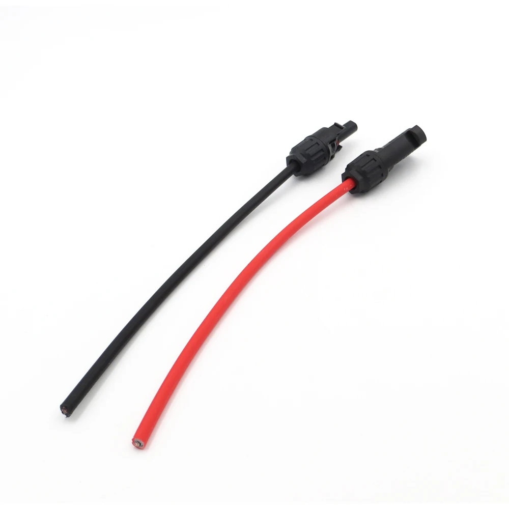 

1 Pair x 0.2M 6/4/2.5mm2 10/12/14 AWG MC4 Solar Cable Connector Solar PV Cable Copper Wire With MC4 Connector Extension Cable