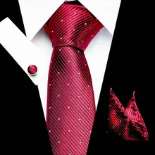 New Polka dot Silk Men Tie Set Floral Red Gold Ties and Handkerchiefs Cufflinks Set Men's Wedding Party Suit Fashion Neck Tie New Polka dot Silk Men Tie Set Floral Red Gold Ties and Handkerchiefs Cufflinks Set Men's Wedding Party Suit Fashion Neck Tie