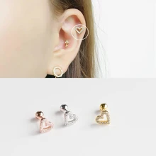 925 серебро серьги полые винт Серьги Симпатичные Модные уха кости ногтей женские серебряные серьги украшения