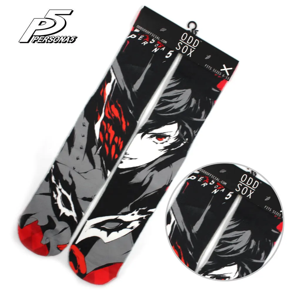 OHCOMICS Горячая Аниме игра Persona 5 P5 костюм хлопковые носки гольфы красные черные