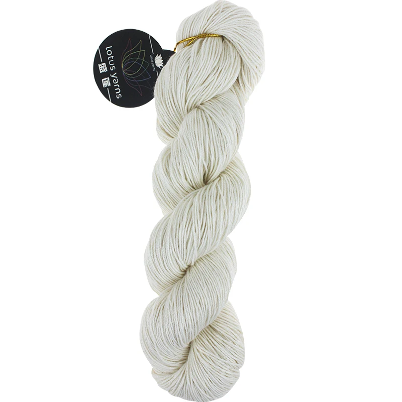 

1 skein 100g 50% silk 50%cotton yarn undyed handknitting yarn