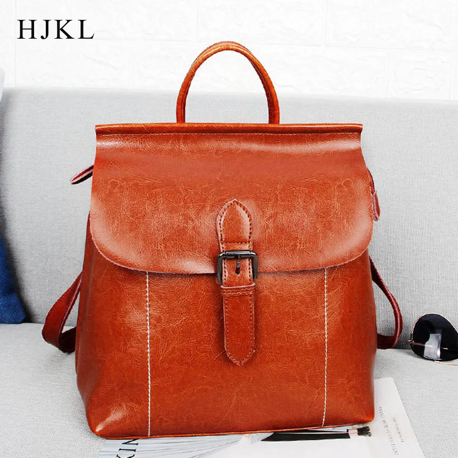 

2019 Spring New Type Genuine Leather Cover Type Backpack Shoulder Crossbody Bag High Quality
