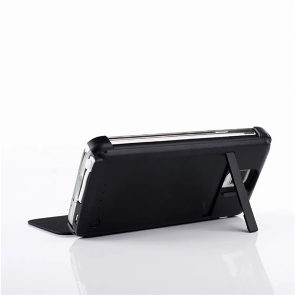 

4200mAh External Backup Battery Flip Leather Case Charger Power Pack Cover Capa for Samsung Galaxy S5 I9600 G900 with Kickstand