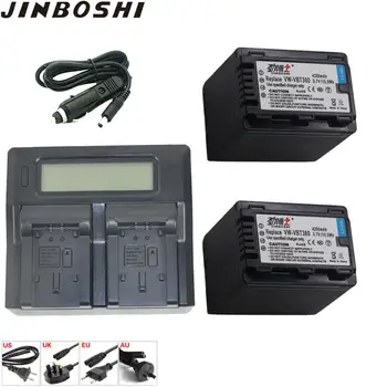 

2X VW-VBT380 VBT380 VW-VBT190 Battery+ LCD Dual quickly Charger for Panasonic HC-V720,HC-V727,HC-V730,HC-V750,HC-V210,HC-V770