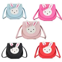 Милый из искусственной кожи детское портмоне кролик бант Мини сумка через плечо Детская сумка через плечо для девочек сумки на плечо 5 цветов
