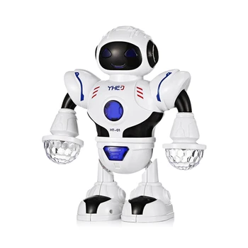 

Hot Sales HT- 01 Kids Electronic Smart Space Dancing Robot with Music LED Light Toys Robots Gifts WJ-09
