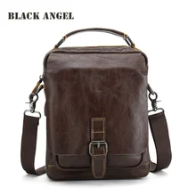 Винтажная Мужская сумка из натуральной кожи мужская кожаная маленькая сумка через плечо высокое качество
