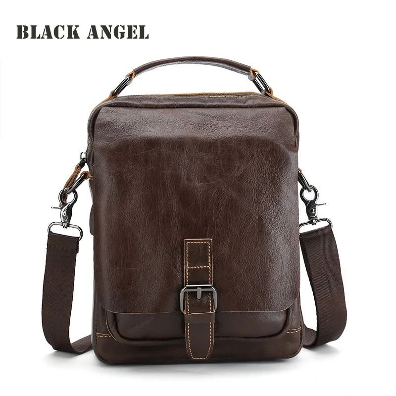 

Vintage Men Bag Genuine Leather Men Messenger Bag Men Leather Small Crossbody Shoulder Bag High Quality