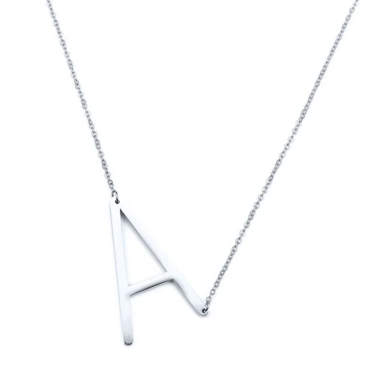 

Fast Shipping Gold Color 26 Letter Alphabet Pendant Necklace Free combination Initial Charm Women Jewelry A-Z