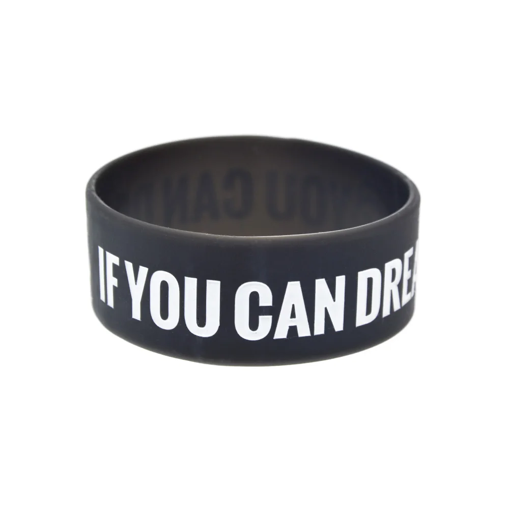 

1PC 1 Inch Wide CrossFit If you can dream it You can Do it Silicone Wristband