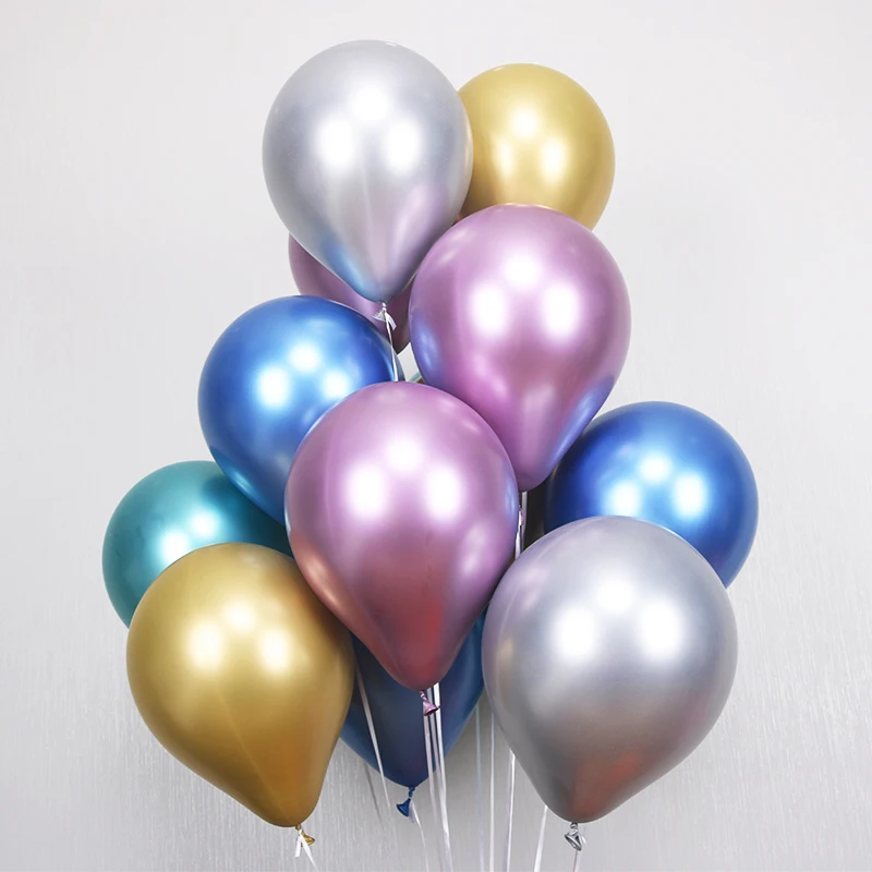 10 unids 12 pulgadas Rosa oro Globos de látex globo metálico perlas de Metal globo colores oro Globos fiesta de cumpleaños boda suministros Globos