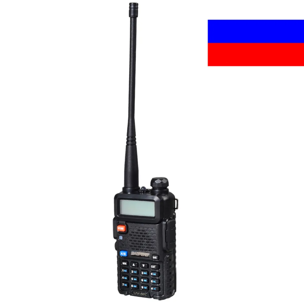 Новейший черный BAOFENG UV-5R рация VHF/UHF 136-174/400-520 MHz двухстороннее радио EU FR PL RU UK