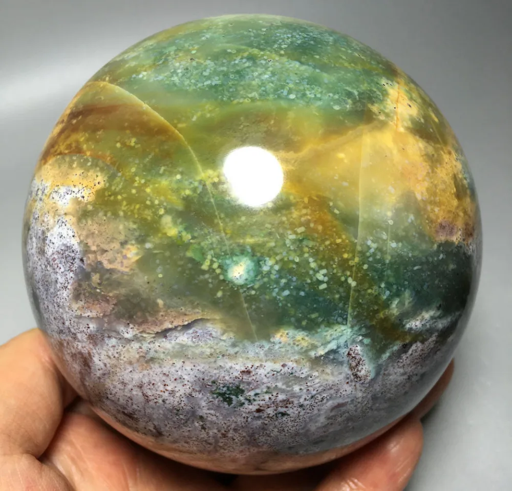 

1488g NATURAL OCEAN JASPER QUARTZ CRYSTAL BALL HEALING stones crystal