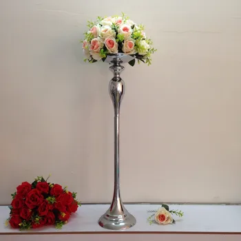 

Luxury Wedding Silver Flower Vase,75cm(H) Wedding road lead Wedding Props,Wedding table Centerpiece