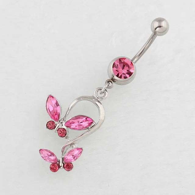 Beautiful Butterfly Body Piercings Jewelry Navel Ring Belly Buttons