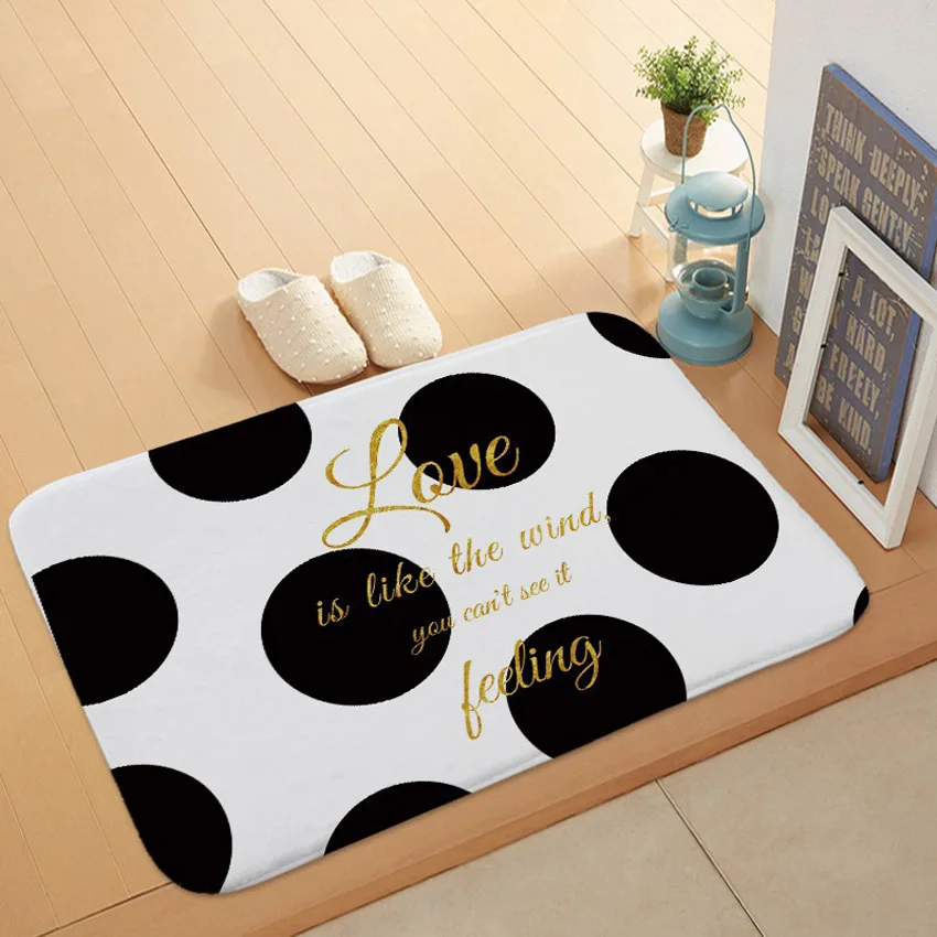 

Polka Dots Anti-Slip Doormat Carpet Kitchen Rugs Striped Floor Mat Modern Bohemia Geometric Bathroom Bath Mat 40*60cm felpudo