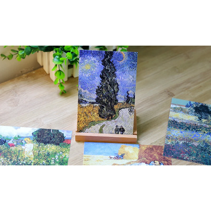 30 sheets/pack Van Gogh Oil Painting Postcard Vintage Van Gogh Paintings Postcards Wish Greeting Card Gift Stationery Supply