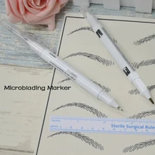 Microblading маркер/линейка Набор для бровей microblading дизайн измерения руководство стерильные хирургические pack Татуировка Инструмент