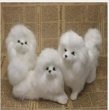 

WYZHY simulation animal poodle plush toy creative pet dog model photography window props children early education
