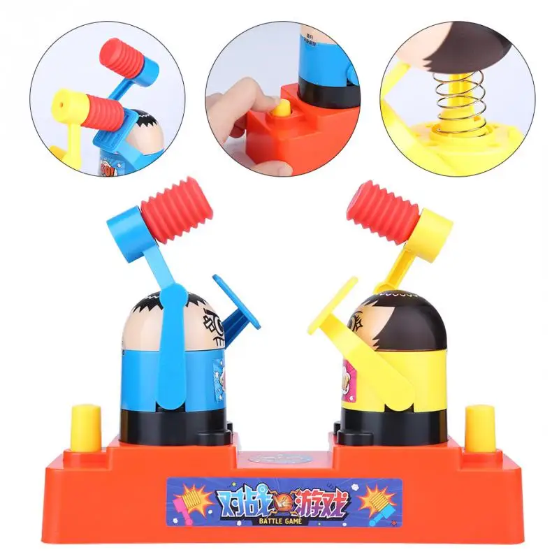 

Kids Double Battle Game Toy Plastic Hammer Hiding Game Stress Redcuing Interactive Party Games for Children Party Novelty Gift