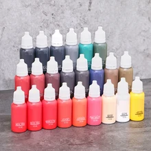 23 colorsTattoo Пигмент чернил для перманентного макияжа легко носить Микро Пигмент брови, подводка, губы для тату бодиарта Красота Инструменты