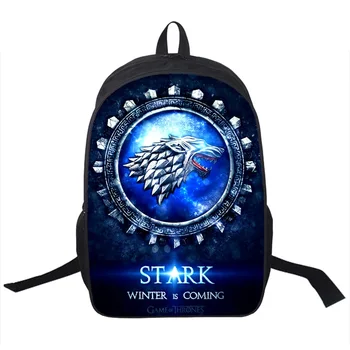 

16 Inch Game Of Throne Backpack for Teenagers Girls Boys School Bags Valar Morghulis Toddler Backpack Stark Bagpack Laptop Bag