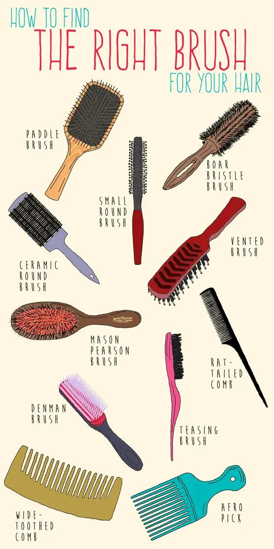 9row Classic Styling Brush Resistant To Heat Chemicals Anti Static