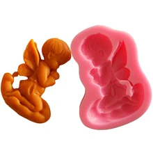 2 шт желая модель ангела набор для работы с мастикой «сделай сам» формы для выпечки торта Декор силиконовые формы высокая выносливость и гибкость RT99