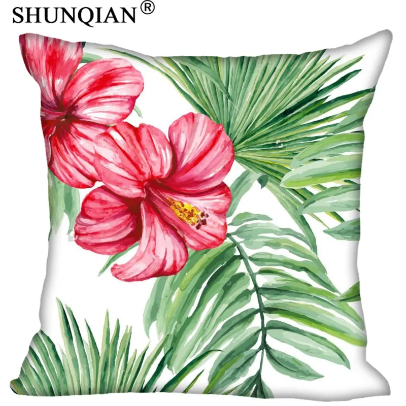 

New Arrive Tropical rainforest style Pillowcase Custom your own picture pillow cases home gift Cotton Pillow cover More Size