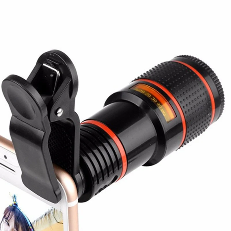 

High Quality Clip-on 12x Optical Zoom Mobile Phone Telescope Lens HD Telescope Camera Lens For Universal Mobile Phone
