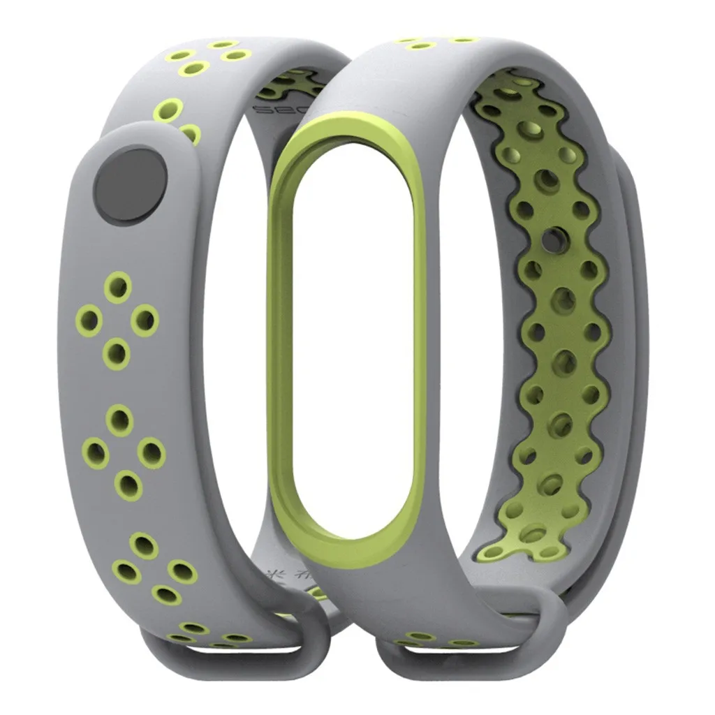 

TPU anti-shedding wristband mesh breathable two-color durable replacement sports bracelet for Xiaomi Mi Band 4 #10