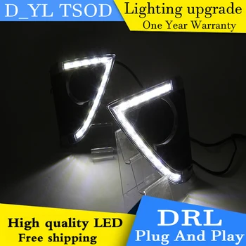 

Car styling For Toyota YARiS L 2014 LED DRL For YARiS L High brightness guide LED DRL led fog lamps daytime running lights