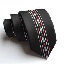 Тонкий галстук для мужчин из полиэстера 6 см с индивидуальным цветочным принтом в полоску Галстуки небрежные деловые галстуки