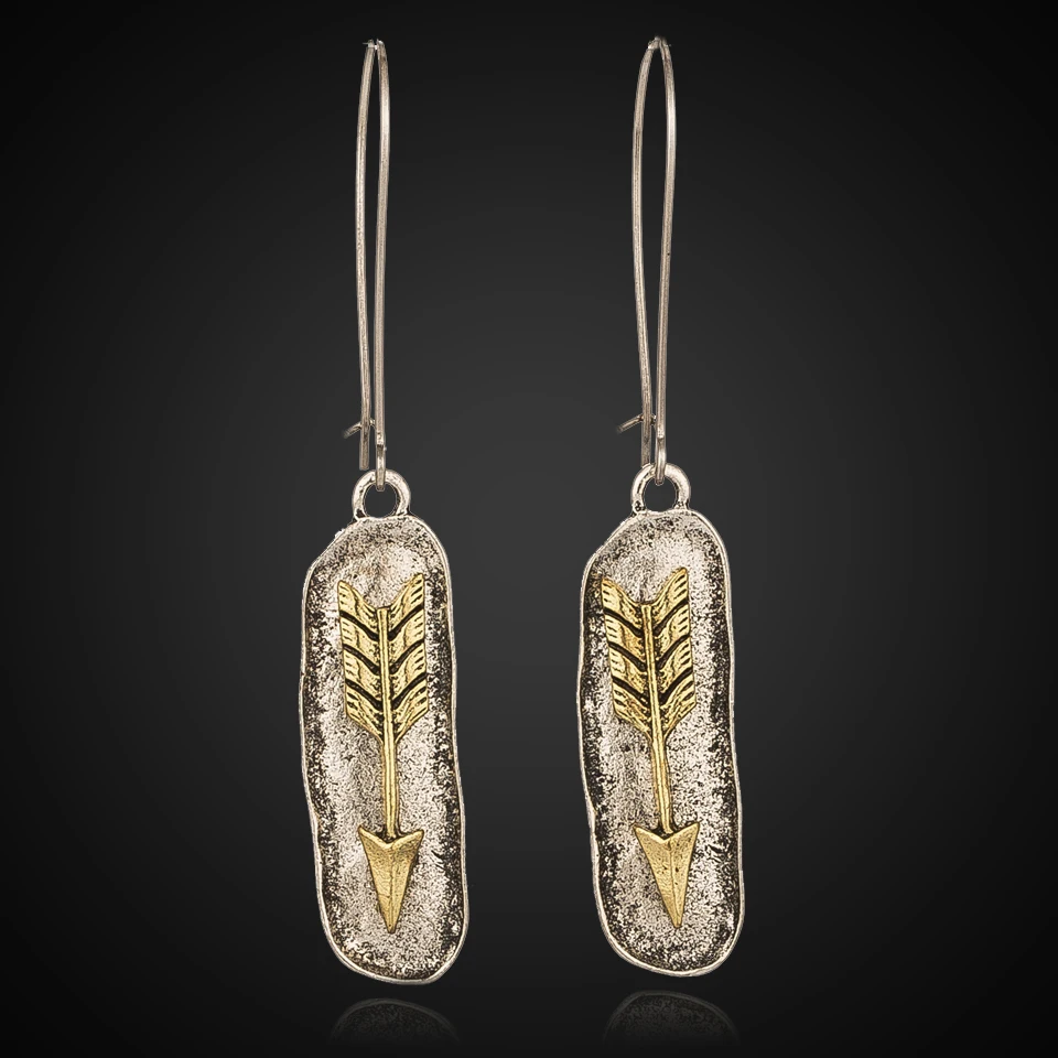 

Fashion arrow earrings 2019 vintage antique silver boho long dangle Drop Earrings for Women indian wedding jewelry accessories