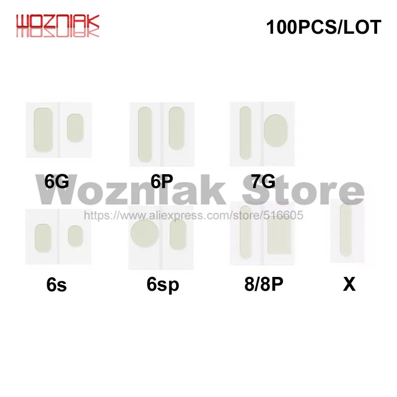 

WOZNIAK 100pcs/lot For iPhone 6 6P 6S 6SP 7 7P 8 8P X Water Damage Label Warranty Indicator Sensors Repair Waterproof Sticker