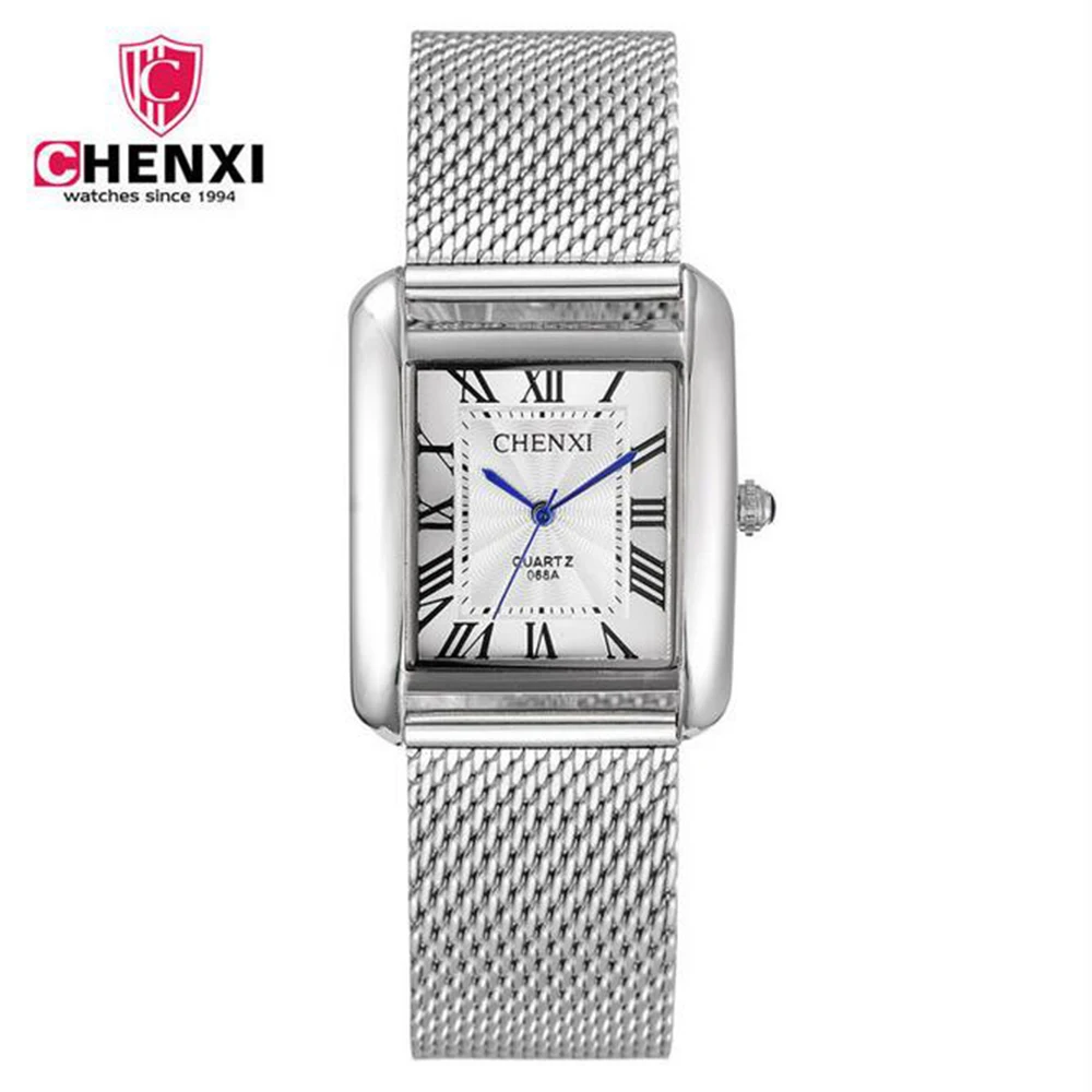 CHENXI классический дизайн прямоугольные мужские часы люксовый бренд стильные часы из нержавеющей стали мужские наручные часы Reloj Hombre