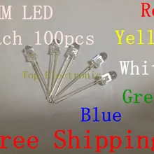 500 шт./лот 5 мм светодиодный комплект красный/желтый/белый/зеленый/светодиод водный яркий светодиодный светодиод