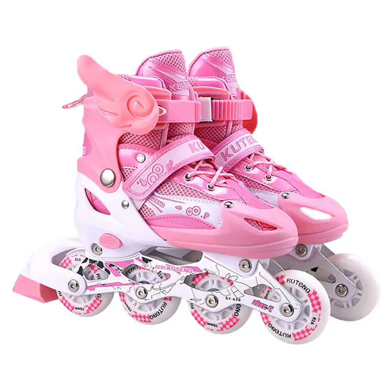 بريق بو كامل رباعية الزلاجات الاطفال فلاش الزلاجات التزلج مع خوذة قابل للتعديل الحرس حذاء تزلج بعجلات مثل Seba Ia71-في أحذية تزلج مضمنة من الرياضة والترفيه على AliExpress