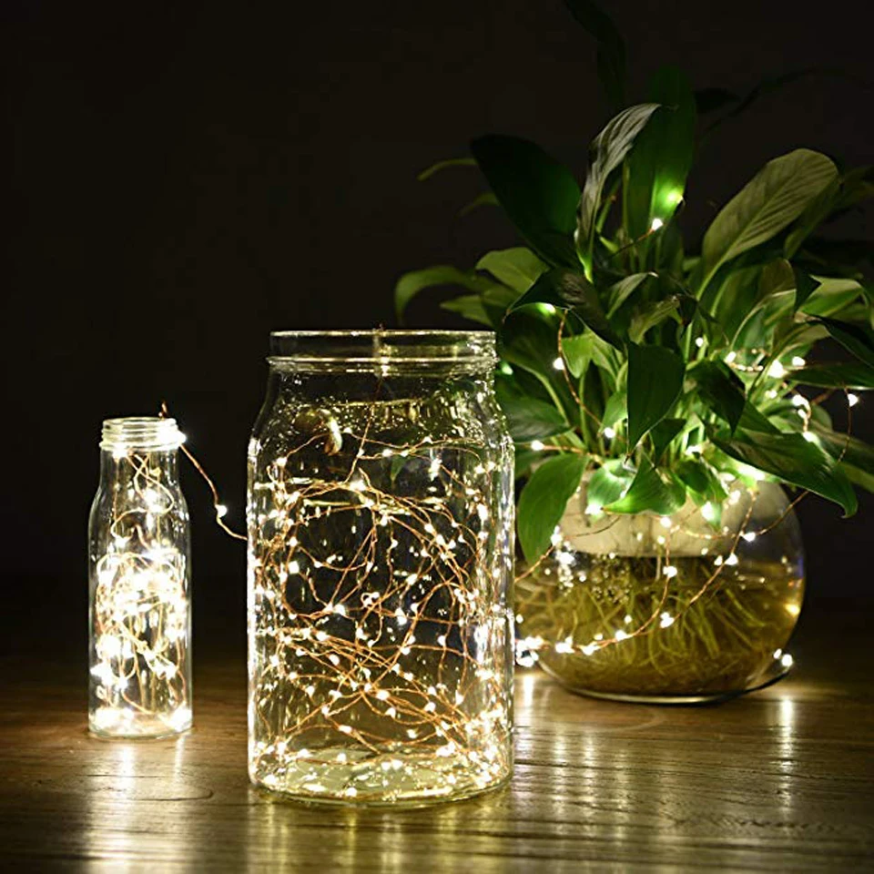 Xsky Navidad 1 m/2 M impermeable alambre de cobre Hada cadena luz luces decoración guirlande lumineuse para boda Xsky Navidad 1 m/2 M impermeable alambre de cobre Hada cadena luz luces decoración guirlande lumineuse para boda