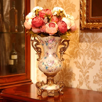 

American table decorations Home Furnishing vase living room TV cabinet floral decoration simulation