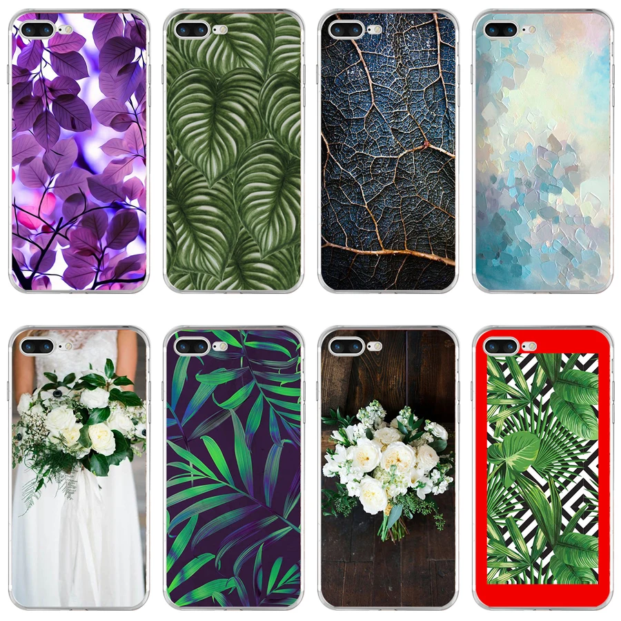 36H green leaves Soft TPU Silicone Cover Case For Apple iPhone 6 6s 7 8 plus | Мобильные телефоны и аксессуары