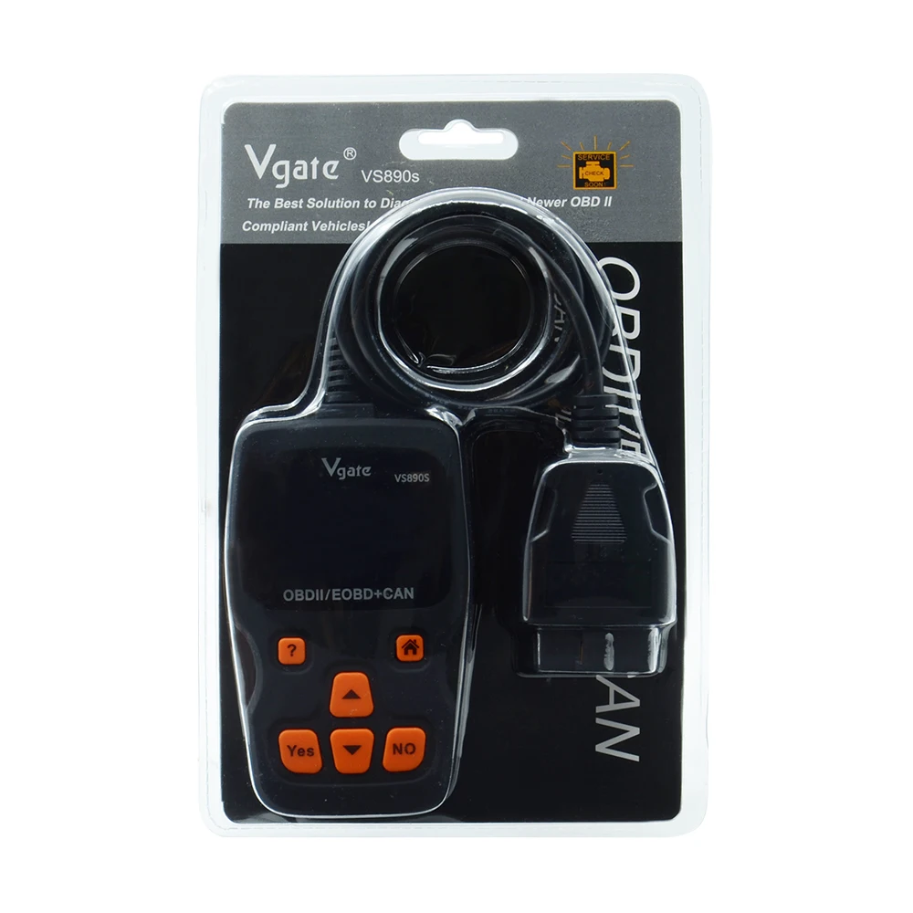 Автомобильный сканер Vgate VS890S OBD2 считыватель кодов многоязычный OBDII автомобильный