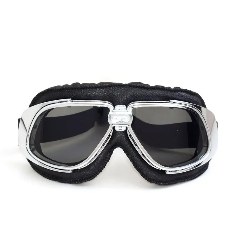 Античные мотоциклетные очки пыленепроницаемые стимпанк очки спортивные солнцезащитные очки на открытом воздухе используется HZYEYO F-011 - Цвет: Серый