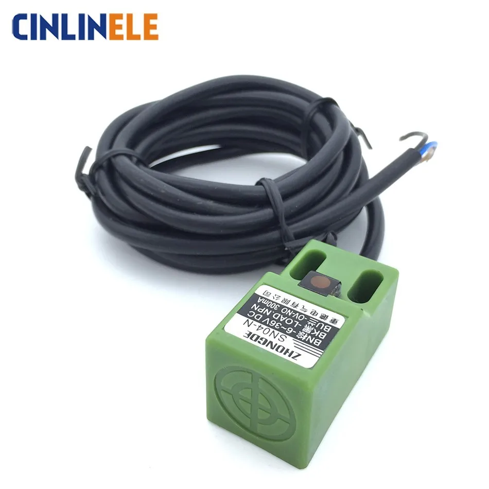 

SN04 4mm Cube Shell Inductive Non-Screen Shield Type Proximity SwitchSN04-N SN04-P SN04-N2 SN04-P2 6-36V DC 3 Wire Sensor switch