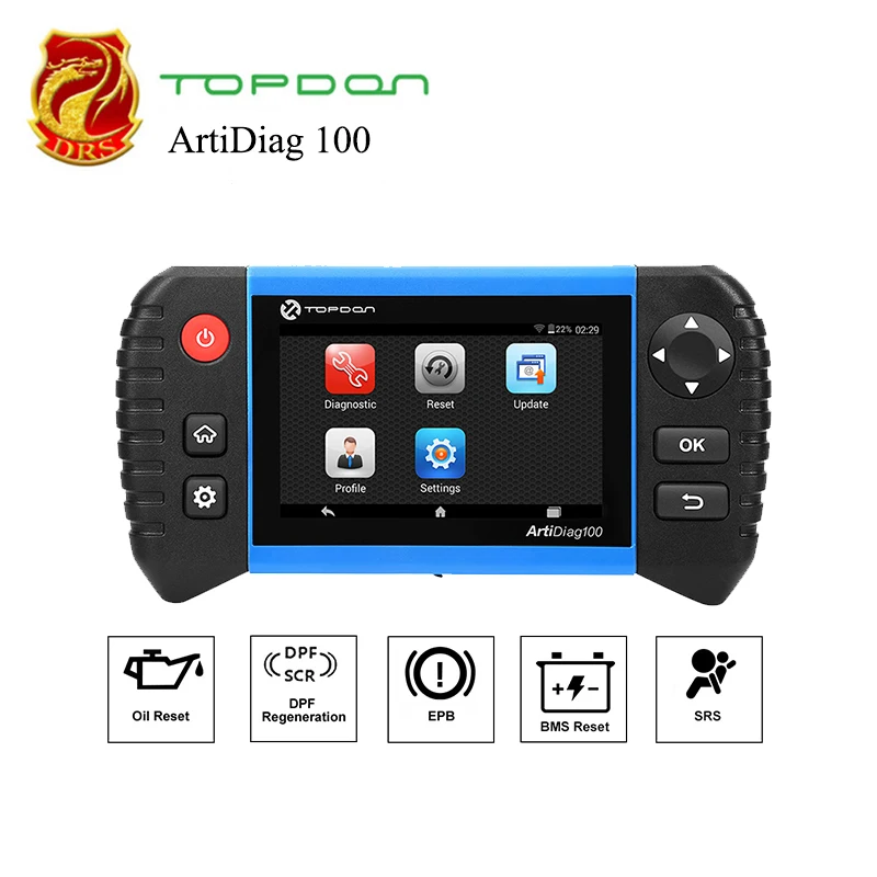 

TOPDON ArtiDiag 100 OBD OBDII Car Diagnostic Scan Tool All System OBD2 Scanner Auto Code Reader as CRP Touch pro EPB BMS SAS DPF