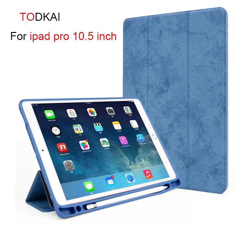 

Case with Pencil Holder For iPad Air 3 10.5 2019 Slim Full Body Protective Shockproof Smart Cover for iPad Pro 10.5 Funda