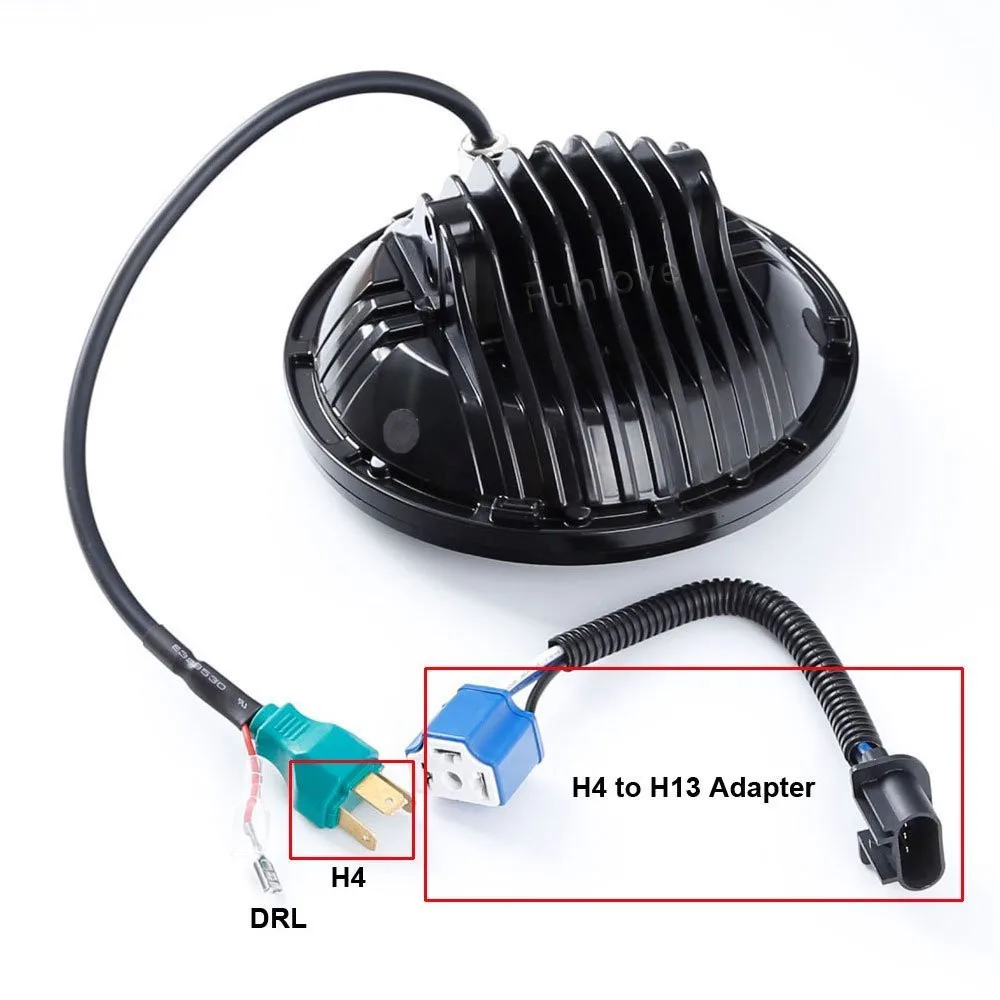 1pc round 7inch 75w led headlight for jeep wrangler TJ LJ JK, CJ-7, CJ-8 Scrambler (4)