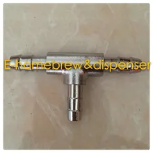 Homebrew 3 Способ Металла T соединение для газовой Сплит для 8 мм ID шланг трубки